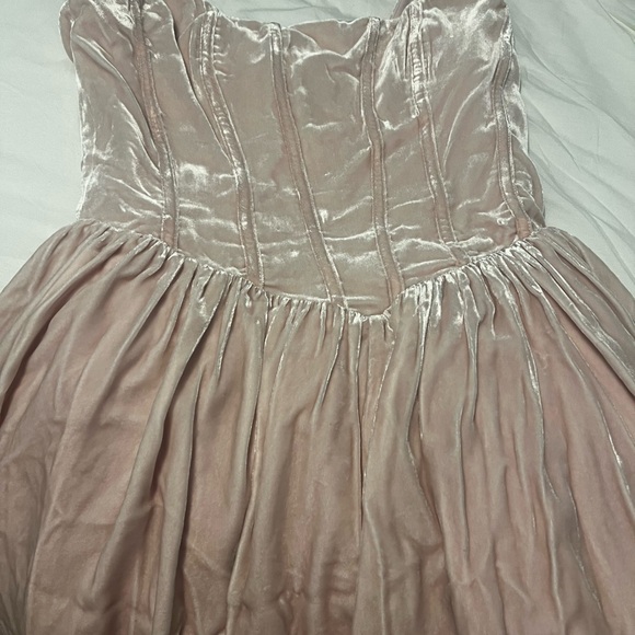 Reformation Pink Velvet Dress - Picture 7 of 7